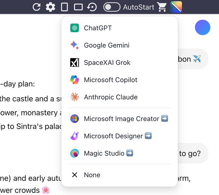 Multi AI Sidebar: Switch AI in one click