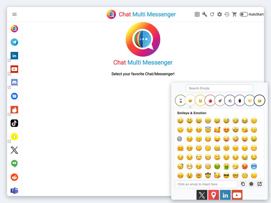 Chat Multi Messenger: Emoji Keyboard