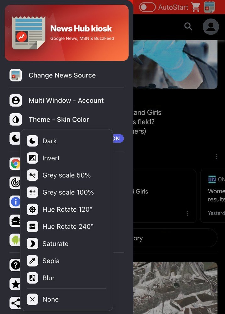 News Hub Kiosk: Theme - Skin Color and Dark Mode