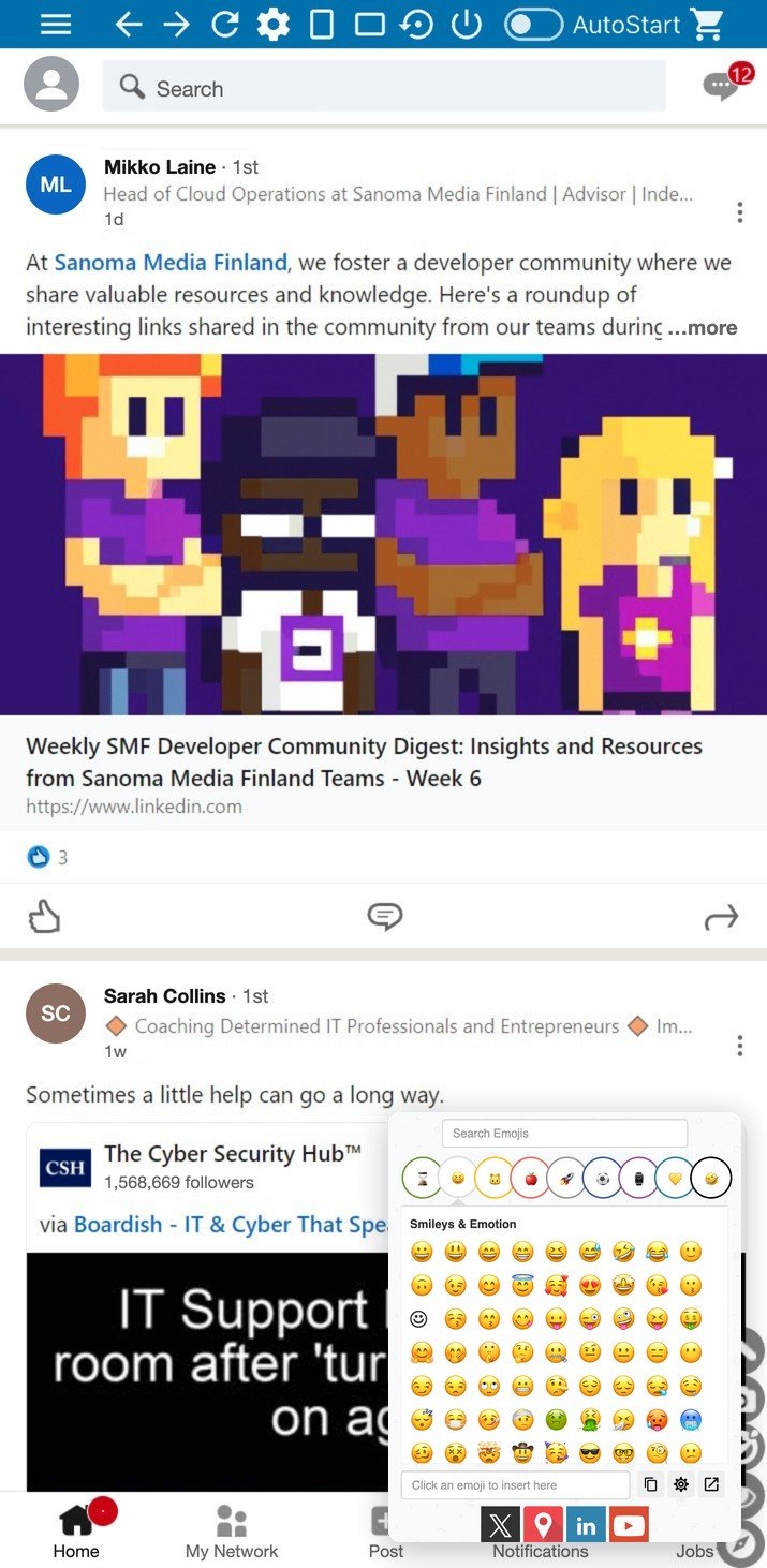 Social Link for LinkedIn: Emoji Keyboard