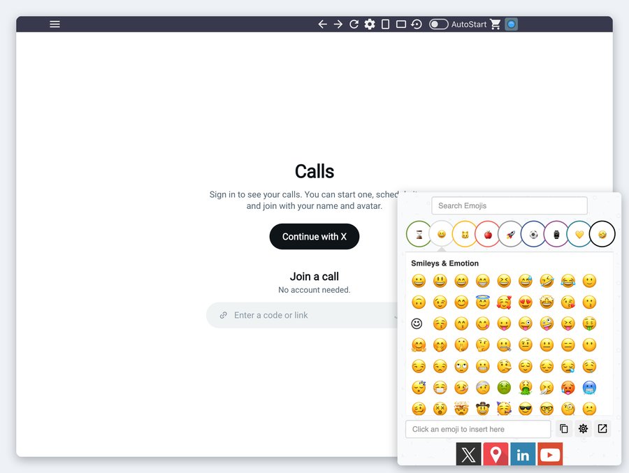 Web Conferencing: Emoji Keyboard