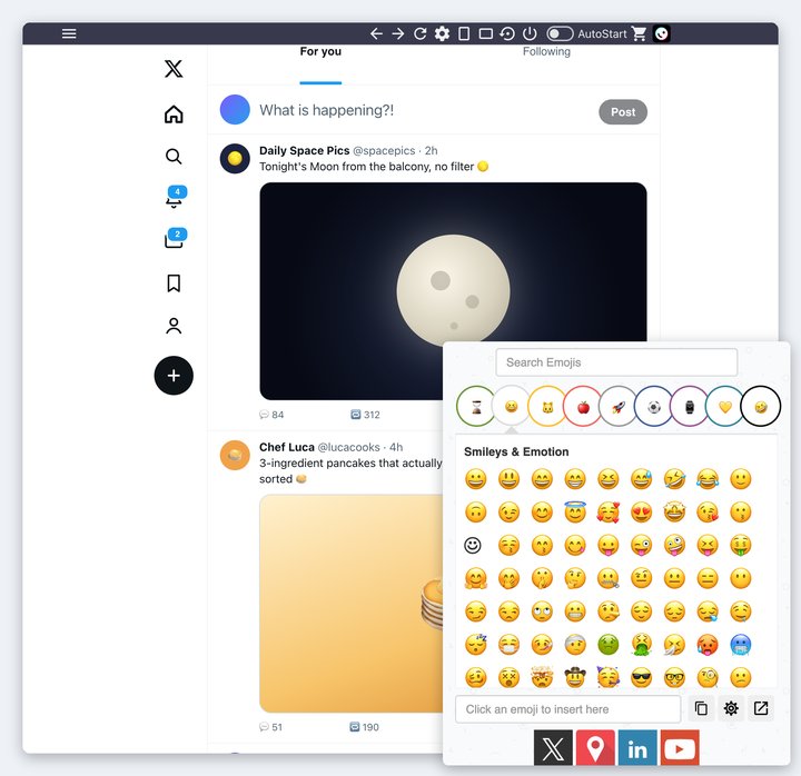 Web for Social: Emoji Keyboard